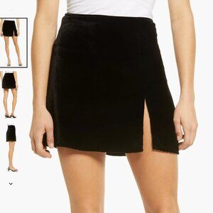 Reformation Cleo Velvet Miniskirt